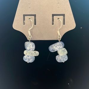 crystal looking earrings stack of three